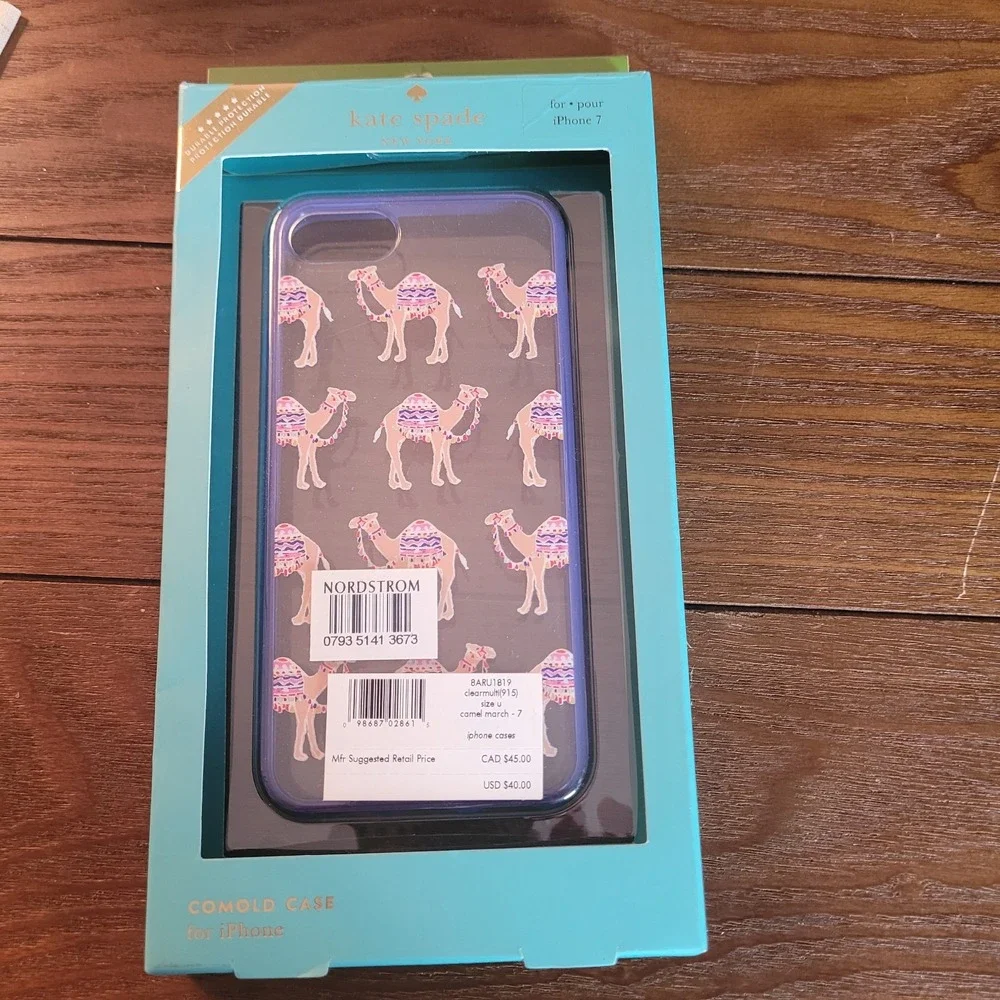 Kate Spade Protective Case For iPhone 7 Pink Camels Clear Desinger